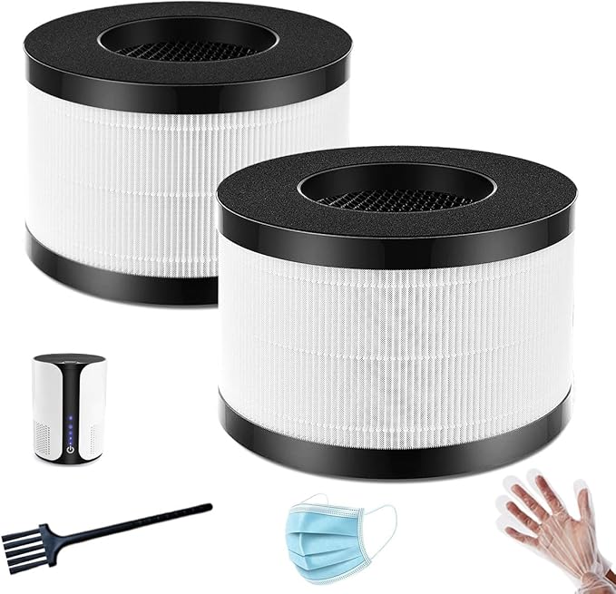 2 Pack of AP01 H13 HEPA Replacement Filter Only Compatible with HI*MOX AP01(H01) Air Purifier, High-Efficiency 3-Stage Filtration for AP01 Replacement Filter【Not Fit for Ganiza A10】