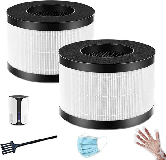 2 Pack of AP01 H13 HEPA Replacement Filter Only Compatible with HI*MOX AP01(H01) Air Purifier, High-Efficiency 3-Stage Filtration for AP01 Replacement Filter【Not Fit for Ganiza A10】