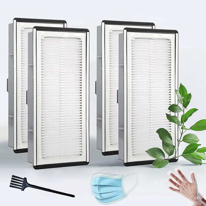 NKA A/D/H HPA060 True HEPA Odor Reduction Replacement Filters For Air Purifier Compatible with FAP-TT-ADH, HAP9243, HAP9415, HAP9423, HPA060(BWM) Filter. 4 Pack