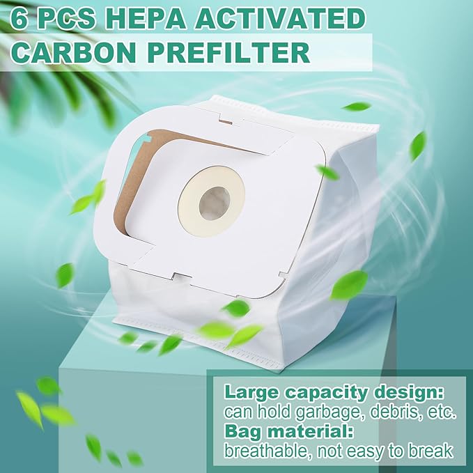 Tondiamo Style P HEPA Vacuum Bag and Filter Bundle Compatible with Aerus Lux Guardian Platinum Canister Vacuum Cleaner 1 Hepa & Carbon Pre and 1 Long Life Hepa after Filter with Handle, 6 Cloth Bags
