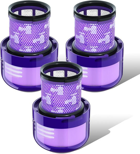 Vacuum Filter Replacement Parts Compatible with V11 Torque Drive, V11 Animal, V15 Detect, V15s Detect - Submarine Vacuums, Compare to Part 970013-02 (3 Pack)