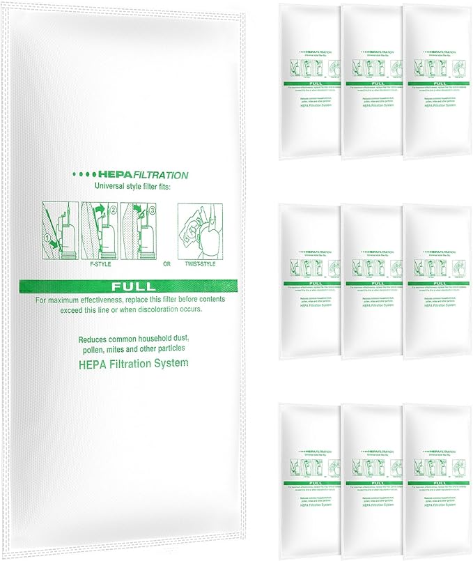 10 Pack 204814 HEPA Filter Plus Bags Compatible with Vacuums 205811 204811 Generation G3 G6 G7 G8 G9 G10 G11 G12 G10E G10SE Ultimate G Series, Diamond Edition, Sentria, Sentria II, Avalir, Avalir II