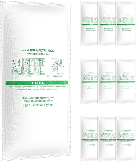 10 Pack 204814 HEPA Filter Plus Bags Compatible with Vacuums 205811 204811 Generation G3 G6 G7 G8 G9 G10 G11 G12 G10E G10SE Ultimate G Series, Diamond Edition, Sentria, Sentria II, Avalir, Avalir II