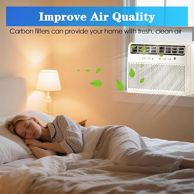 Carbon Activated Air Filter, 16"x48" Cut to Fit Carbon Filter Charcoal Sheet Replacement Charcoal Pad for Air Purifiers Window AC Vent Range Hood