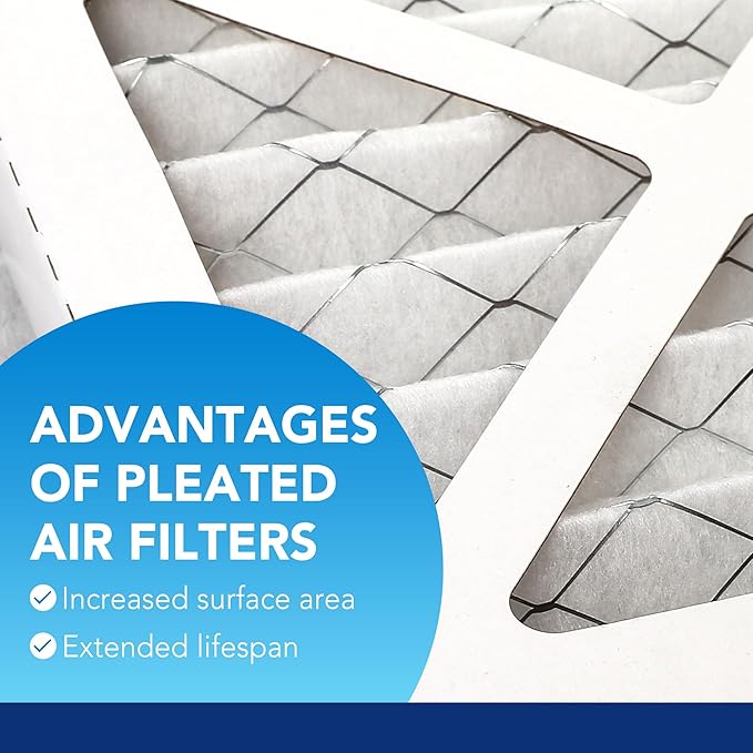 LotFancy 14x25x1 Air Filter MERV 13 Pet Smoke Smog Allergens Defense (6-Pack) Pleated HVAC Furnace Air Filters, Replacement for Home AC & Heating Systems, Actual Size: 13.75" x 24.75" x 0.75"