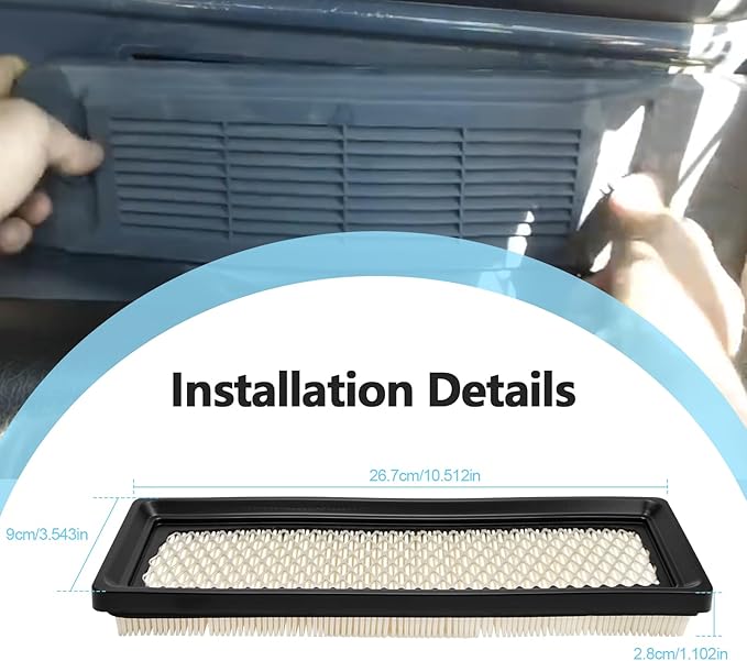 AT359416 Cabin Air Filter Compatible with John Deere 318D 318E 320D 320E 323D 323E 326D 326E 328D 328E 329D 329E 332E 333D 333E 312GR 314G 316GR Replaces PA5698 WP10175