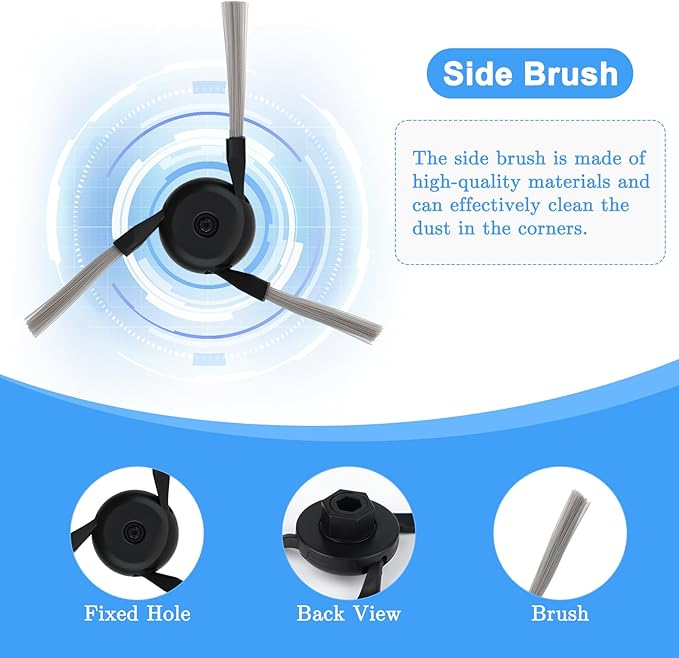 31 PCS Replacement Parts for Dreame X40 Ultra/ Master/ L40 Ultra Vacuum Cleaner, 2 Main Brushes, 6 HEPA Filters, 6 Dust Bags 6 Side Brushes 8 Mop Pads 1 Cleaning Brush 1 Water Tank Brush 1 Screwdriver