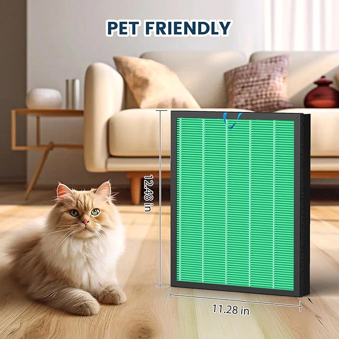 Vital 100S Replacement Filter for LEVOIT Vital 100S and Vital 100S-P Air Purifier, H13 Ture HEPA and Activated Carbon Vital 100S-P Filters, Vital 100S-RF-TX, 2 Pack Green