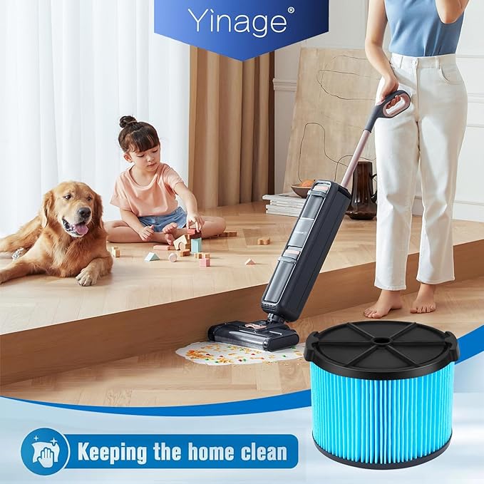 VF3500 Replacement Filter for Shop Vacuum 3-4.5 Gallon Wet Dry Vacuums, 3-Layer Filters for WD4050, WD3050, WD4080, WD4522, 4000RV, 4500RV 2pcs