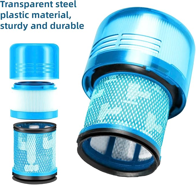 Dyson V12 Filter, 3-Pack Premium True HEPA Replacement Filters compatible with Dyson V12, V12 Detect, V12 Detect Slim, V12 Detect Slim Absolute, V12 Filter Replacement, Part no. 971517-01