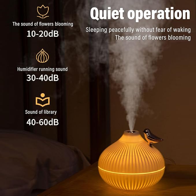 Cool Mist Humidifiers for Bedroom Small Onion Shape Mist Humidifier USB Lighting Quiet Small Air Humidifier for Office Desktop Air Conditioned Rooms