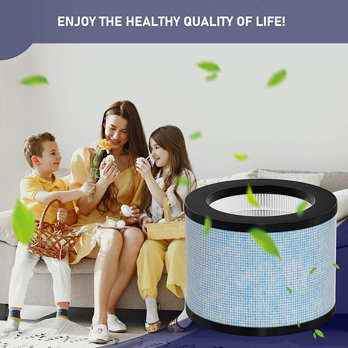 TZ-K1 DH-JH01 HEPA Replacement Filter Compatible with AROEVE MK01 MK06 MG01JH, ToLife TZ-K1, FreAire KN6391 and Kloudi DH-JH01 Air Cleaner Purifier, Pack of 2