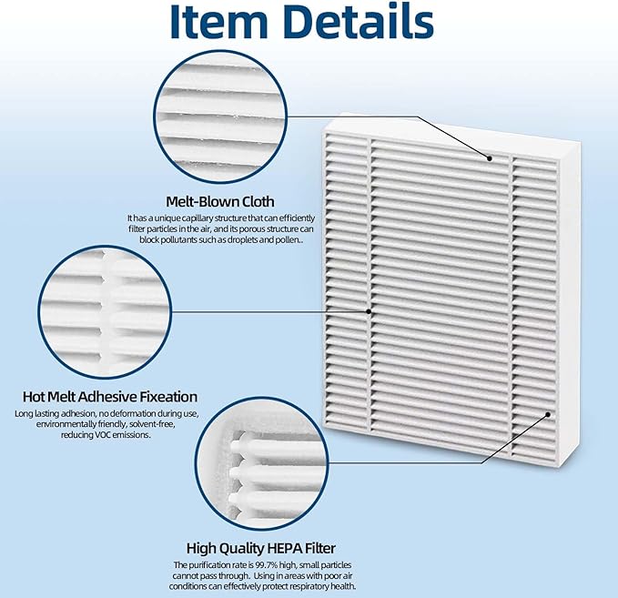 Air Filters Replacement for iRobot Roomba 105 Filter Compatible with Combo Essential, Combo 2 Essential, Vac Essential, Vac 2 Essential, Q0120, Q0110, Q0520, Y0140, Y0110, 105 Series 10 Pack