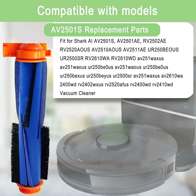 Replacement Parts for Shark AI AV2501S AV2511AE AV2610WA AV2501AE RV2502AE RV2400WD RV2610WD AV2310AE RV2310AE UR250BEOUS UR2500SR rv2410wd AI Ultra 2- in-1 Robot Vacuum, 4 Pack Main Brush