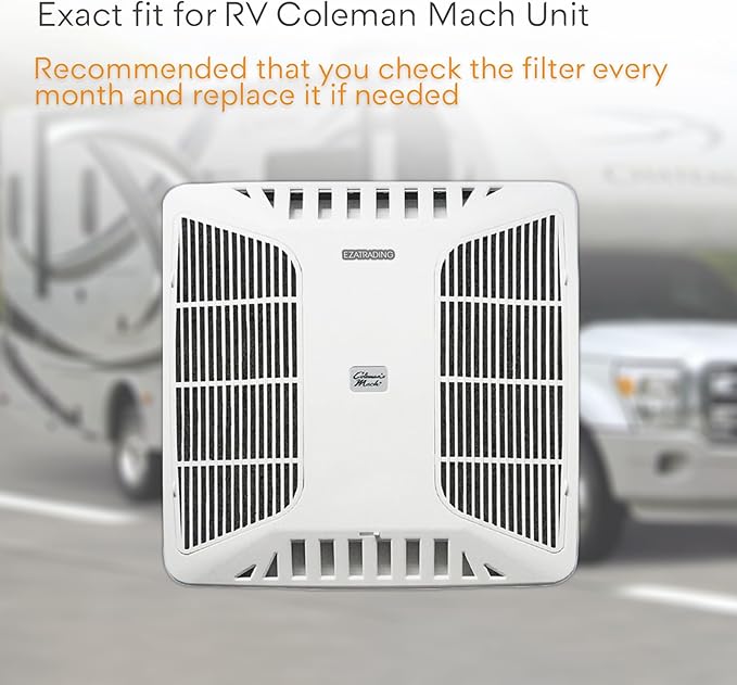 RV Premium Charcoal Activated Carbon Fiber Air Conditioner Filter - Air Duct AC Carbon Filter Replacement for RV AC Vent (2 Pack, 6" x 16")