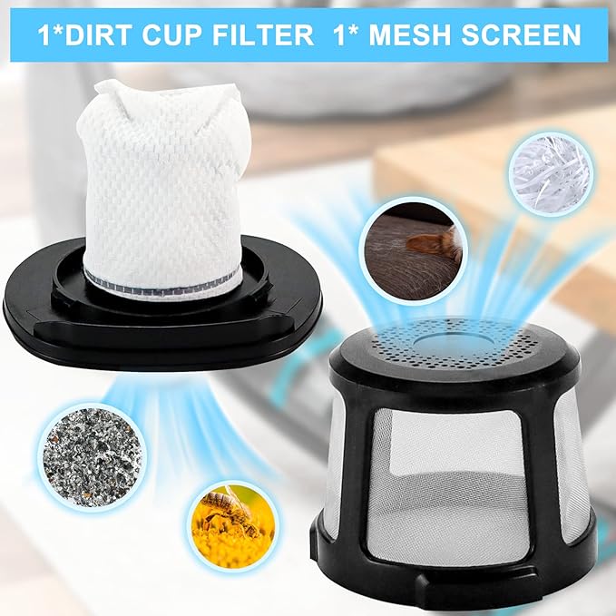 3061 Filter Replacement for Bissell Adapt/PowerLifter Ion Cordless Vacuum 2286 2482 2387 Compare to Part #1616323 1616322 1617684 LUXRILIX