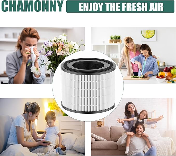 AP-S0610L Filter Replacement, Compatible with MOO-KA AP-S0610L Air Purifier, 3-in-1 H13 True HEPA Filter and Activated Carbon Filter (4Pack)