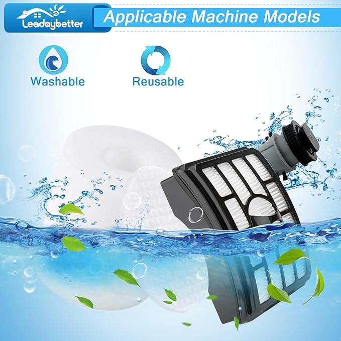 Leadaybetter Filter Replacemen Brush Roll Belt and Wheels Parts for Shark Rotator Professional NV500 NV501 NV502 NV505 NV550 UV560 Upright Vacuum, Parts XHF500 & XFF500