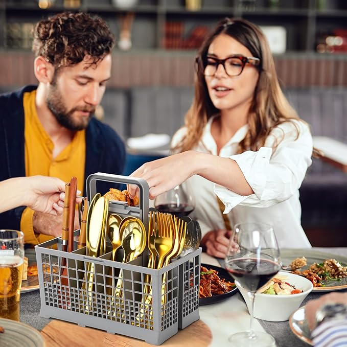 2 Pack 9.5in Dishwasher Silverware Basket Replacement Dishwasher Storage Utensil Baskets Cutlery Filter Basket Compatible with Most Brands