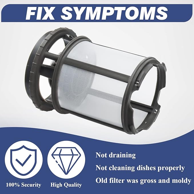 Funmit W10872845 Dishwasher Pump Filter Cup Replacement for Whirlpool Kenmore Amana Kitcheniad Dishwasher Replaces 8579307 AP6030094 W10056425 W10056426 (2025 Update)