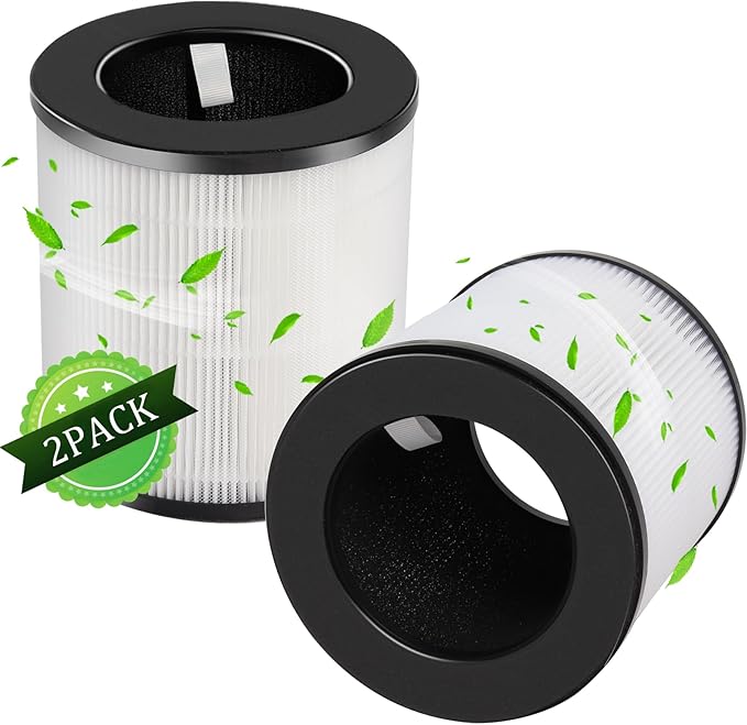 D09 Replacement Filter Compatible with Tailulu Air Purifier Cleaner D09,3-in-1 Filtration System H14 Filter for Home Large Room Up to 1500 Sq Ft 2 Pack