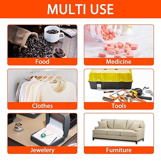 1 Gram 100 Packets Fonday Food Grade Silica Gel Desiccants Packs Moisture Absorbers Dehumidifier