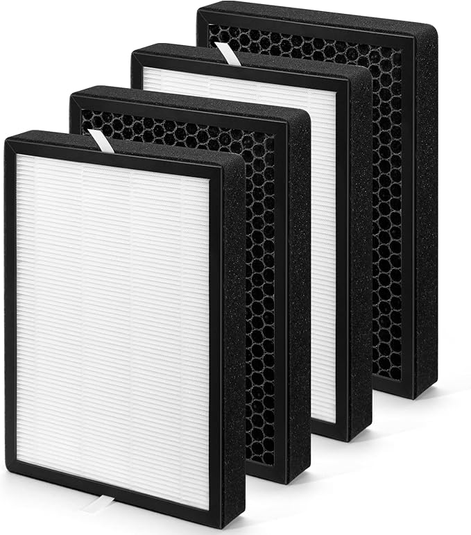 4Pack GL-FS32 Replacement Filter-Compatible with MOOKA/KOIOS GL-FS32 and Azeus GL-FS32 Air Purifier,3-in-1 GL-FS32 True Hepa Replacement Filte (4)