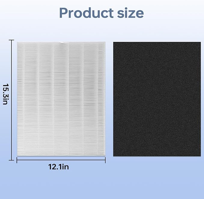 D360 Replacement Filter Compatible with Winix D360 Air Filters, 2 Filters & 6 Activated Carbon Filters, Part Number 1712-0101-02