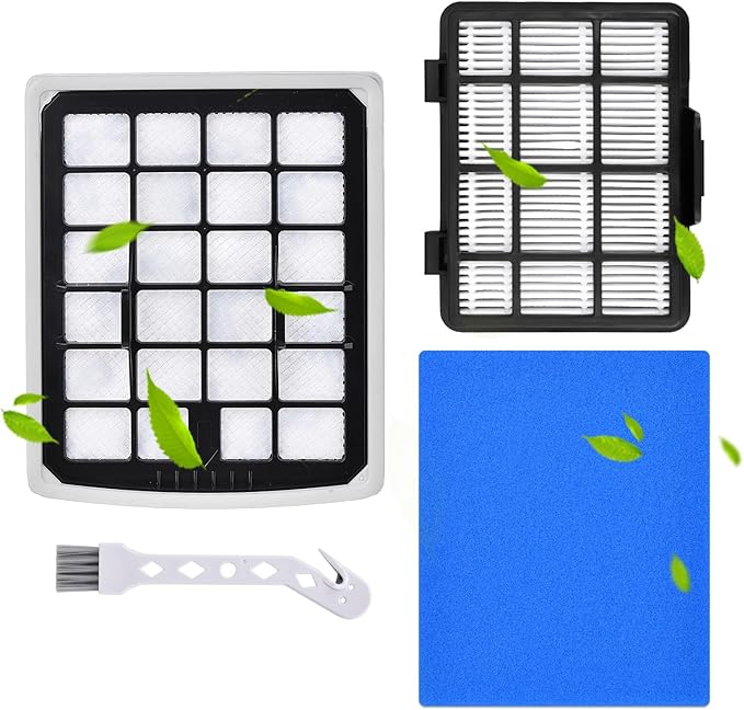 NEN186BL Replacment Filter Compatible with Eureka NEN180 NEN186BL Bagless Canister Vacuum Cleaner, 1 HEPA Filters & 1 Dust Cup Filters Element, 2 Pack