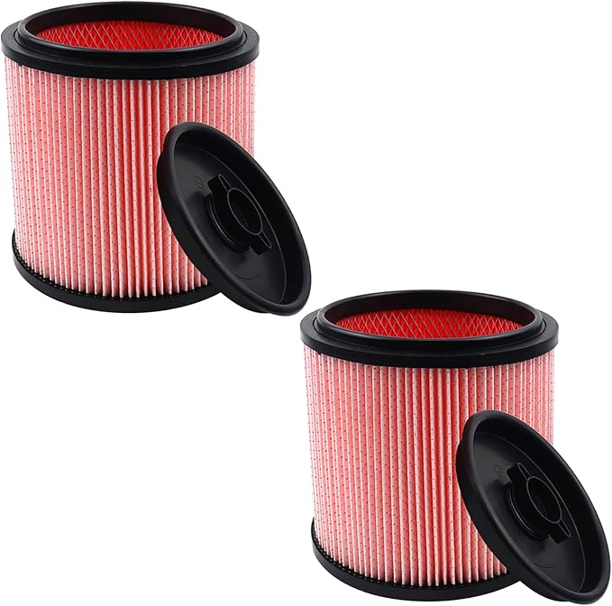 2 Pack HEPA Filter Compatible with Vacmaster Standard Cartridge Filter & Retainer 5 to 20 Gallon Wet/Dry Vacs, Compare to Part# VCFS & VCFF