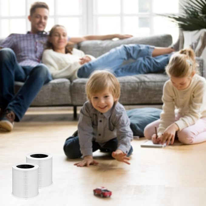 2 Pack AP401 AP402 Upgrade H14 HEPA Air Purifier Filters Replacement,Compatible with Dayette AP401 AP402 & JOWSET AP402 AP403 Air Purifier,4 in 1 High-Efficiency Purification System