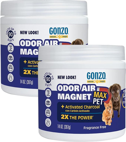 Gonzo Natural Magic Air Activated Charcoal - 2 Pack - for Litter Boxes Cages and Pet Beds 14 Ounce