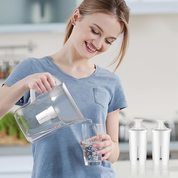 Water Filter Replacement Fit for Brita Filter, Pitchers, New Upgraded Filter to Reduce TDS, Chlorine etc., 3PCS Replacement Filters Compatible with Brita Classic, OB03, Mavea 107007 35557