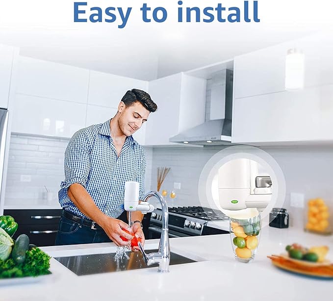 AQUA CREST Faucet Water Filter, Replacement for Brita® Filter, Brita® Faucet 36311 On Tap Water Filtration System, FR-200, FF-100 Replacement Filter, White (2 Packs)