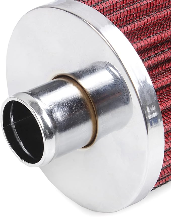 MUGE RACING 23mm Car Air Filter Universal Cold Air Intake Filter High Flow Vent Valve Cover Breather Filter (Red)