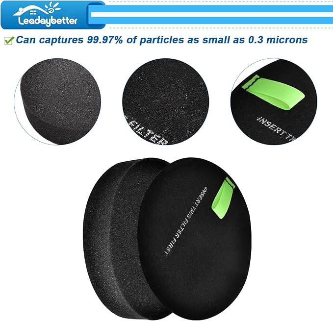 Leadaybetter Filter Replacement for Bissell SurfaceSense 3418 3415 MultiClean 3402 3774F 3409 3774 3774G 3775 3404 PowerLifte Upright Vacuum, Model 1635630 & 1635629