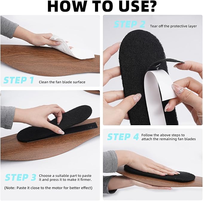 20 Pack Ceiling Fan Filters for Blades, 95% Activated Unscented Coconut Shell Carbon Filter, Ceiling Fan Air Purifier Pads for Common Household Contaminants, Unscented, Easy to Stick, Clean