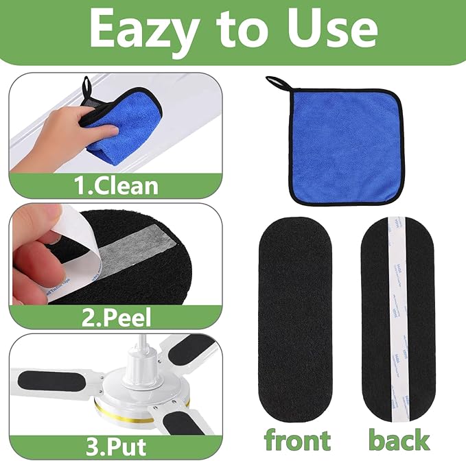 Ceiling Fan Filters,Unscented Activated Coconut Shell Carbon Ceiling Fan Air Filters, Easy-Stick Universal Fit Filters,Bringing Fresher and Cleaner Air,15 Pack