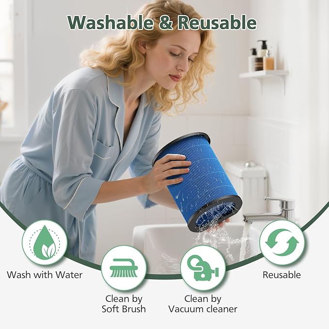 AP-H400 Wick Replacement Filter Compatible with Homedics 2-in-1 Cool Mist Humidifier & Air Purifier, High Efficiency Filtration for Dust Pollen Calcium Magnesium Ions, 2 Pack