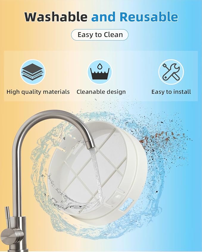 Washable Hose Pre-Filter for Portable Air Conditioner, 5’’ Diamiter 2 Pack White