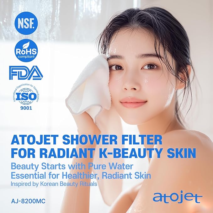 Showerhead Replacement Filters Inspired By Korea's Beauty Culture | Pure Carbon Filters (5 Filters) – Compatible with Atojet AJ8200MC (AJ8200MC-FLT-5PC)