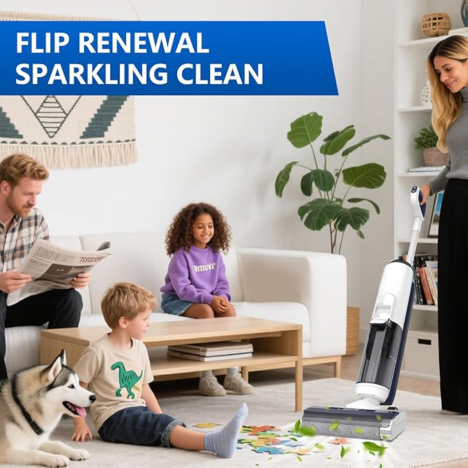 Roller Brush and Filters Replacement Compatible with Tineco iFLOOR 5 Breeze Cordless Vacuum Cleaner,Replacement Parts Include 2 Brush Rollers, 4 Vac Filters