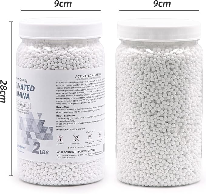 2 LBS Activated Alumina, Alumina Desiccant Great for Filament Drying, Reusable Dessicant Dehumidifiers Desiccant Moisture Absorber Prevent Wet Filament