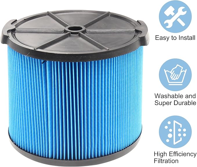 VF3500 Filter Replacement Kit for Ridgid 3–4.5 Gallon Wet/Dry Shop Vacuums – Includes VF3500 Filters, 26643 Foam Filter Sleeves, Replaces WD4050 WD3050 WD4080 WD4522 4000RV 4500RV WD4070