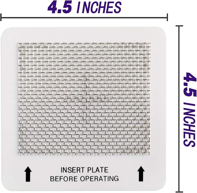 Universal Ceramic Ozone Plates for Generic Ozone Generators Washable Purification Air Purifier, 4.5" x 4.5" Inches Replacement Ozone Plates (1Pack)