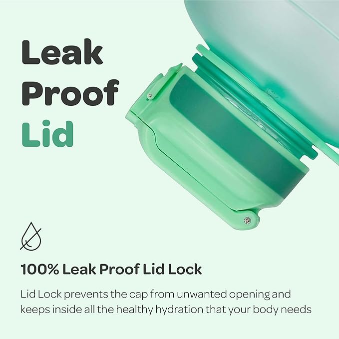 Hydracy Water Bottle with Time Marker -Large BPA Free Water Bottle & No Sweat Sleeve -Leak Proof Gym Bottle with Fruit Infuser Strainer & Times to Drink -Ideal for Fitness Sports & Outdoors