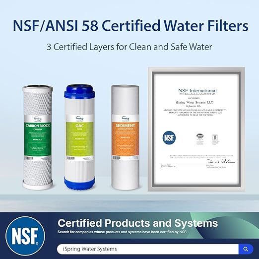 iSpring RCC1DP Tankless RO/DI System, 5 Stage De-ionization Reverse Osmosis Water Filter, High Performing 150 GPD Tankless RO Water System for Aquarium with DI Water Filter & Pump