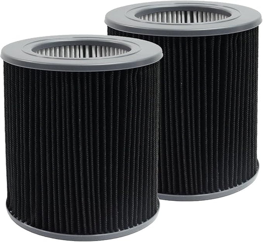 PUREBURG Replacement Filter Compatible with Molekule Air Mini & Air Mini+ Air Purifier, 2-Pack 6.1"(OD) x 6.5"(H)