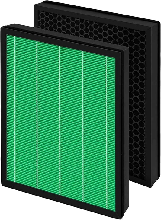 Airmega Max2 300 Filter Replacement, Compatible with Coway AIRMEGA Max2 300/300S Air Purifiers, True HEPA & Activated Carbon Filter, Part#AP-1515-FP, 1Set