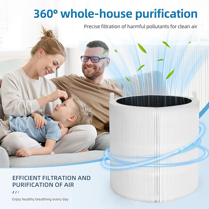 311i Max Replacement Filter Compatible with Blueair Blue Pure 311i Max Air Purifier,H13 Activated Carbon Filter 2 Pack